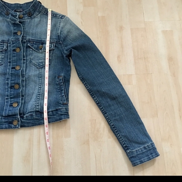 Bluenotes denim blue jean jacket mandarin collar - Picture 2 of 6